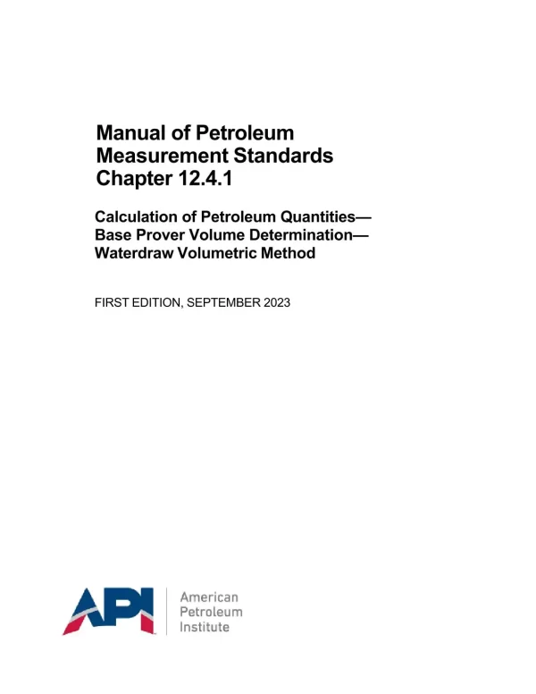 API MPMS Chapter 12.4.1 pdf