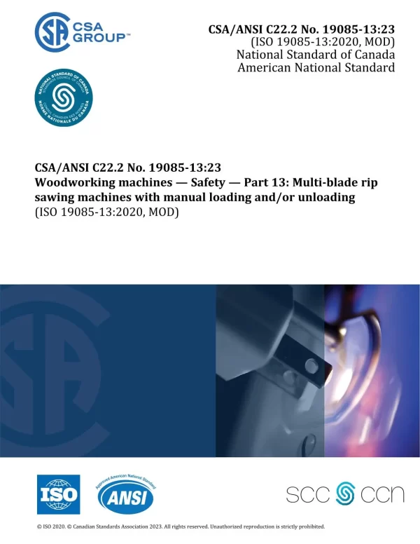 CSA ANSI C22.2 NO. 19085-13:23 standard pdf