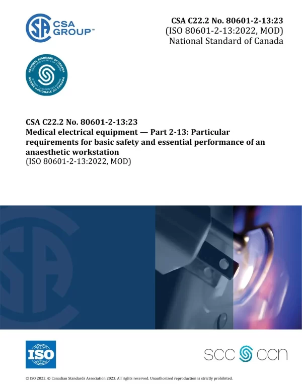 CSA C22.2 NO. 80601-2-13:23 standard pdf