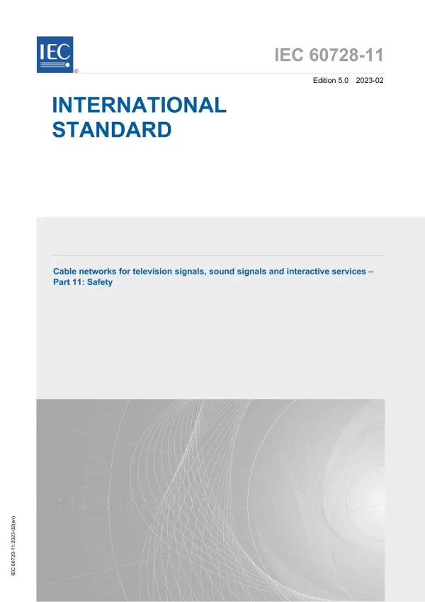 IEC 60728-11 Ed. 5.0 en:2023 pdf